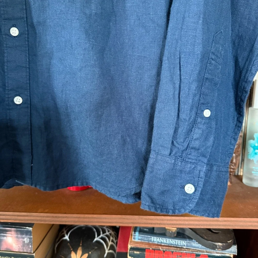 J. Crew - Slim Baird McNutt Irish Linen Shirt - Indigo - Men’s Large